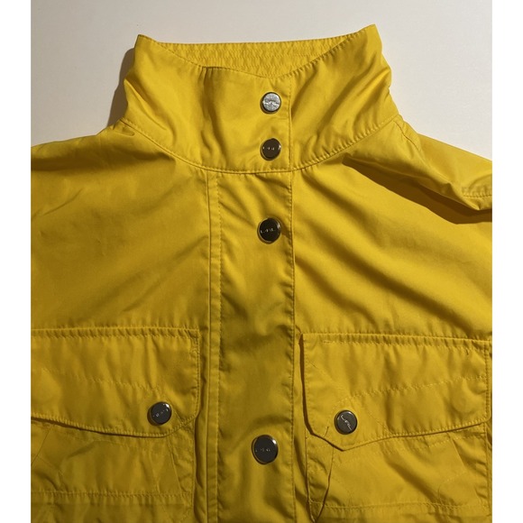 Lauren Ralph Lauren Women's Yellow Utility Jacket ๐ Snap Front - Large *Flaw* - Picture 4 of 16